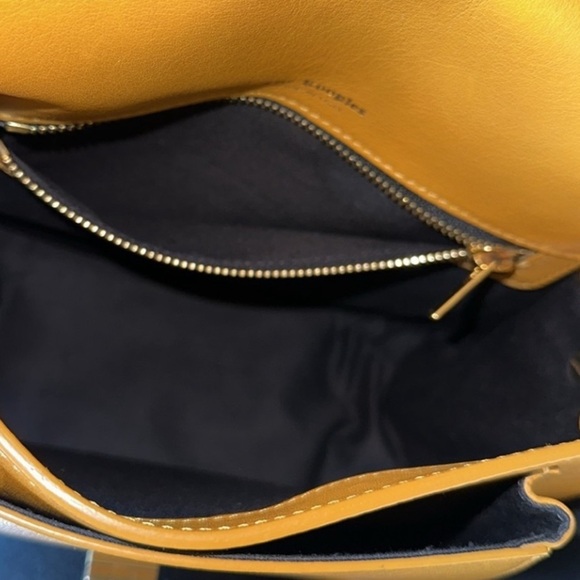 NEW The Kooples | Leather Calfskin |Satchel Crossbody bag Mustard Yellow | $485 - Picture 13 of 13